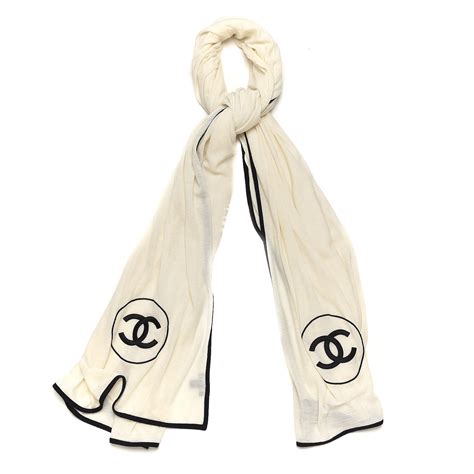 chanel 2017 winter scarf|Chanel scarf black and white.